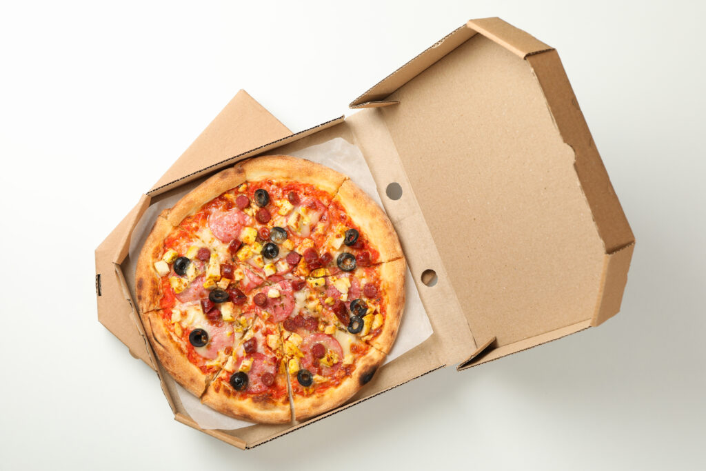 3tasty pizza carton box top view