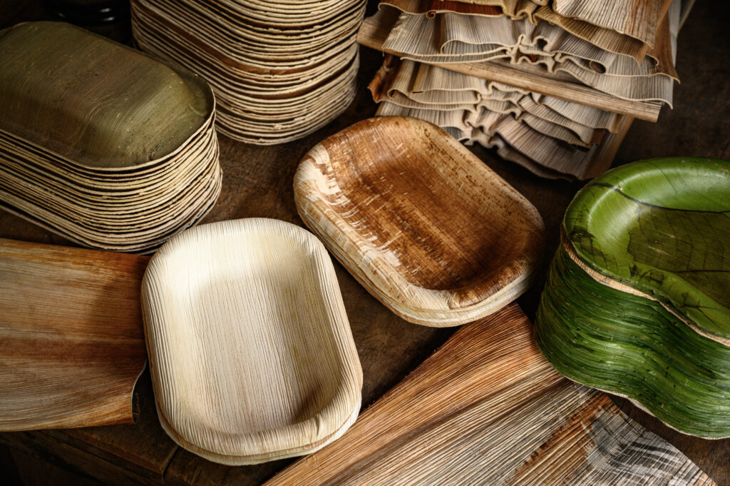 bandejas hoja de palma