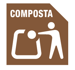 Símbolo composta para contenedor orgánico