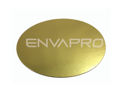 DISCO CARTÓN DOBLE CARA ORO/PLATA 26 cmØ