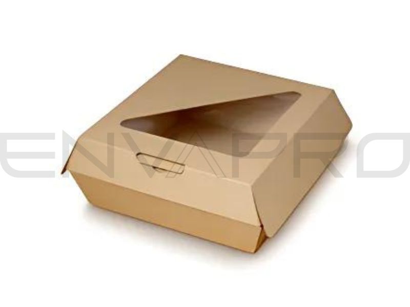 ENVASE CARTON MICROCANAL KRAFT/KRAFT CON VENTANA 200 x 150 x 70 mm