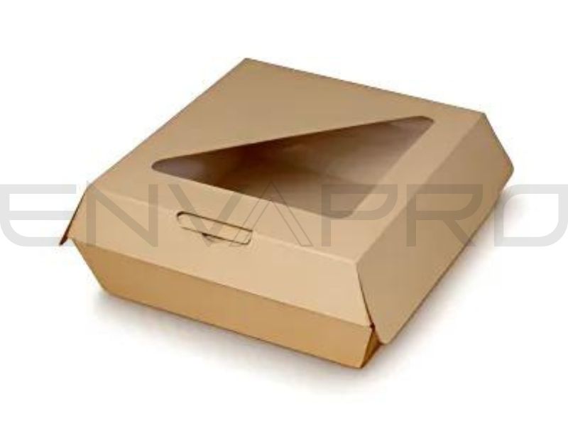 ENVASE CARTON MICROCANAL KRAFT/KRAFT CON VENTANA 200 x 210 x 84 mm