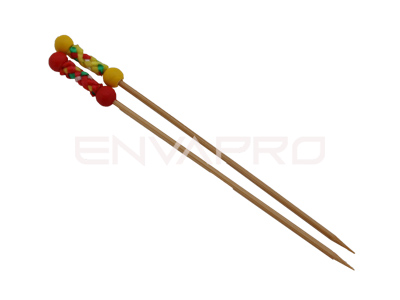 BROCHETA BAMBU FANTASÍA ROJA 120 MM