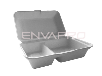 PORTAMENU 2 COMP. CAÑA DE AZUCAR BLANCO 1.000 ml. 34 OZ. 225 x 135 x 70 mm.