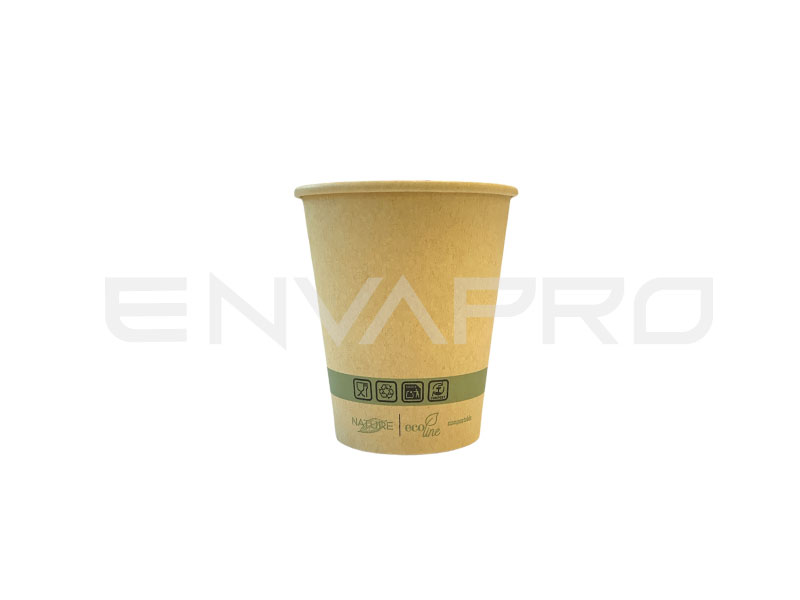 VASO CARTÓN KRAFT/KRAFT INTERIOR PLA-BIO 6 oz 177 ml 