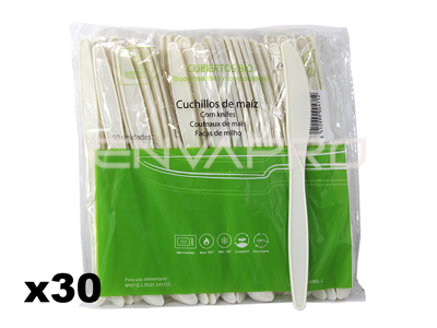 CUCHILLO BIODEGRADABLE DE MAIZ 180 mm