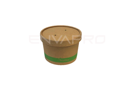 TARRINA SOPERA CON TAPA KRAFT 8 OZ 240 ML