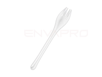 TENEDOR COOKPLAY BLANCO COMPOSTABLE Y REUTILIZABLE 175mm