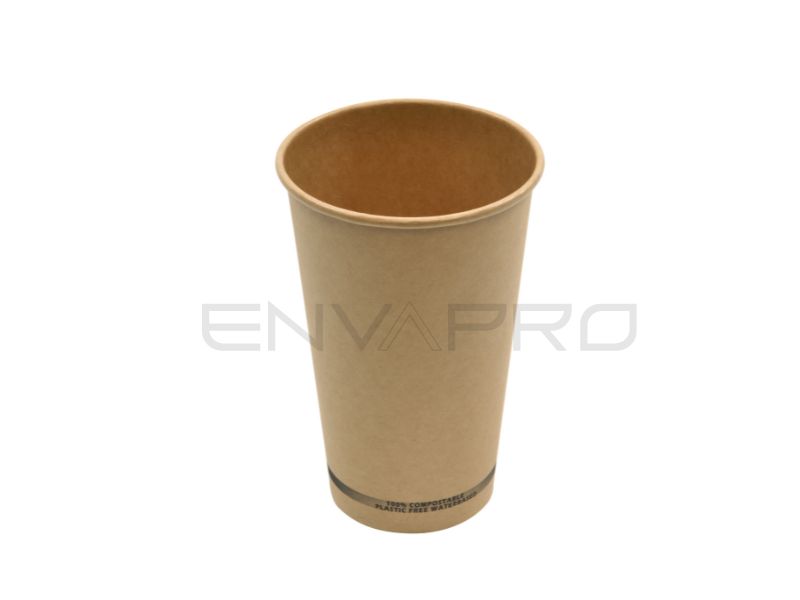 VASO DE PAPEL KRAFT CON WATERBASED 16 oz 480 ml