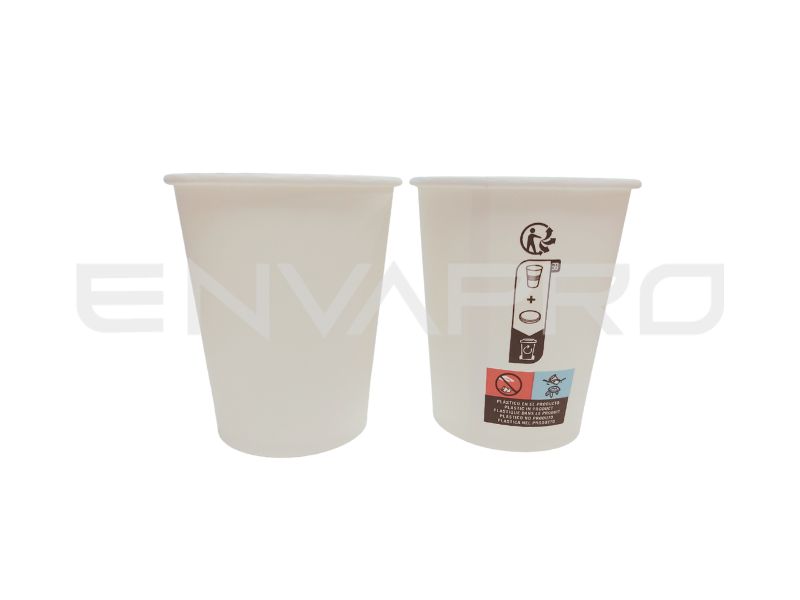 VASO CARTON PARED GRUESA BLANCO 8 oz 240 ml BOCA 80 mmØ