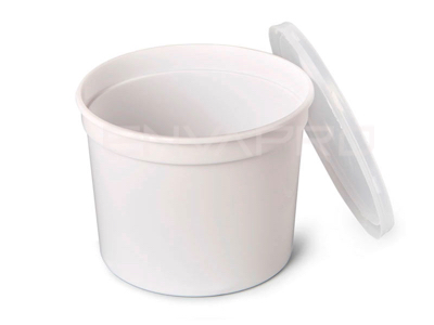 TARRINA PP 750 CC BLANCA SIN TAPA