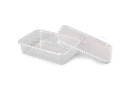 ENVASE RECTANGULAR PP 500CC TRANSPARENTE 119x168x43 mm SIN TAPA