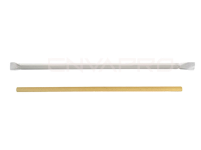 PAJITA REUTILIZABLE RECTA RPP NATURAL ENFUNDADA 230mm x 6mmØ