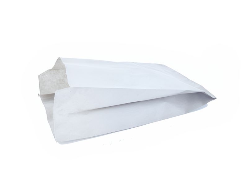 BOLSA PAPEL BLANCA ANTIGRASA 33X10X4