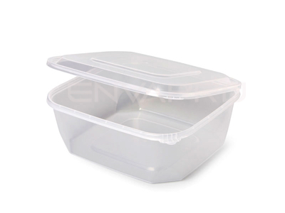 ENVASE BISAGRA 500 CC TRANSPARENTE 125x139x51 mm