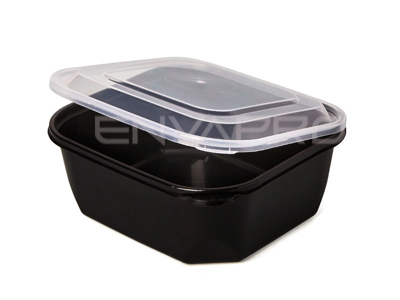 ENVASE BISAGRA 750 CC NEGRO 141x155x57 mm