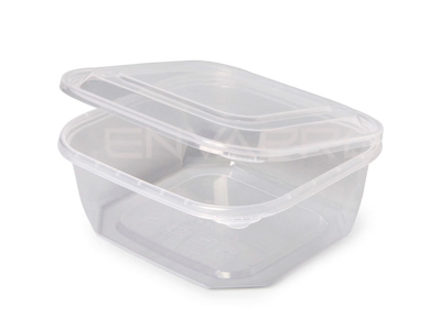 ENVASE BISAGRA 750 CC TRANSPARENTE 141x155x57 mm