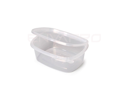 ENVASE BISAGRA SEGURIDAD 250CC TRANSPARENTE 96x124x46 mm