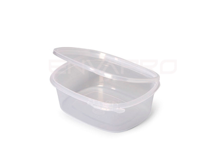 ENVASE BISAGRA SEGURIDAD 370CC TRANSPARENTE 113x142x47 mm