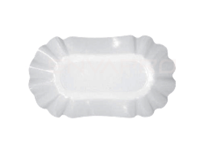 BANDEJA OVALADA CARTÓN BLANCO 110 x 195 x 32 mm