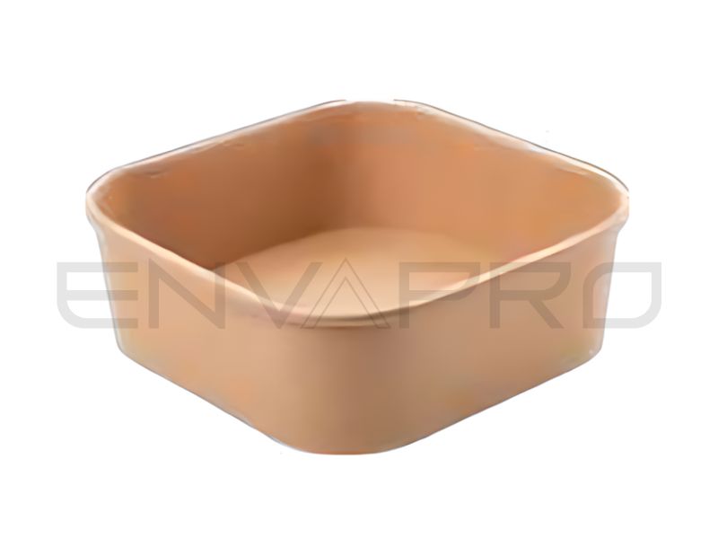 ENVASE CUADRADO CARTÓN KRAFT 1.000 ml 16,5 x 16,5 cm