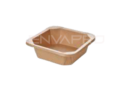 ENVASE CUADRADO CARTÓN KRAFT LAMINADO PE 350 ml 125 x 125 x 40 mm
