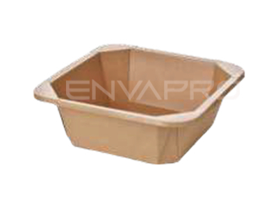 ENVASE CUADRADO CARTÓN KRAFT 1200 ml 180 x 180 x 60 mm