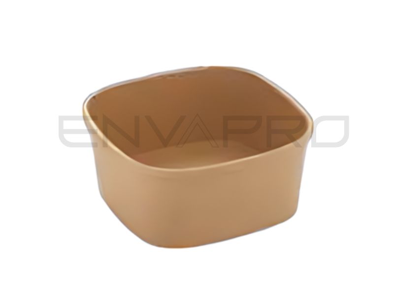 ENVASE CUADRADO CARTÓN KRAFT 500 ml 13 x 13 cm