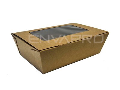 ENVASE CARTON KRAFT/KRAFT CON VENTANA 1.200 ml