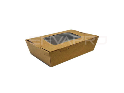 ENVASE CARTON KRAFT/KRAFT CON VENTANA 500 ml