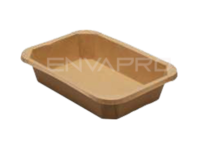 ENVASE RECTANGULAR CARTÓN KRAFT 900 ml 215 x 155 x 40 mm