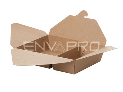 ENVASE ORIENTAL PAGODA EFECTO KRAFT 2 HUECOS 1500cc (500   1000)