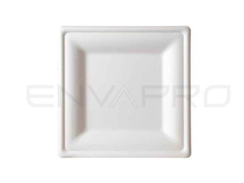 PLATO CUADRADO BEPULP BLANCO 260 x 260 x 20 mm