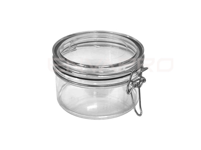 TARRO PS CON TAPA CLIP TRANSPARENTE 300 ml 110 x 65 x 95 mmØ