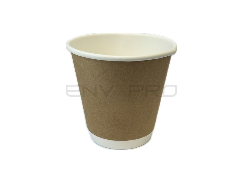 VASO CARTÓN DOBLE PARED KRAFT 8 oz 240 ml  BOCA 80 mmØ
