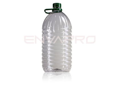 GARRAFA PET 5 LITROS CON ASA VERDE MÁS TAPÓN 42 MM
