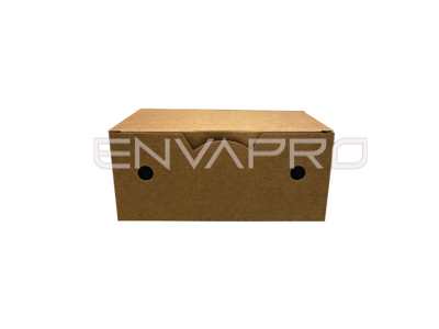 CAJA CARTÓN VENTILADA KRAFT TAPA BISAGRA PEQUEÑA 114x73x45mm