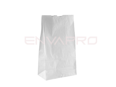 BOLSA PAPEL BLANCA FONDO AMERICANO 140x80x240 MM