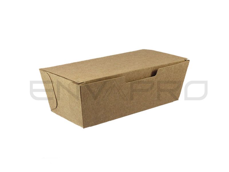 ENVASE CARTÓN KRAFT BIO TAPA BISAGRA 165 x 75 x 60 mm