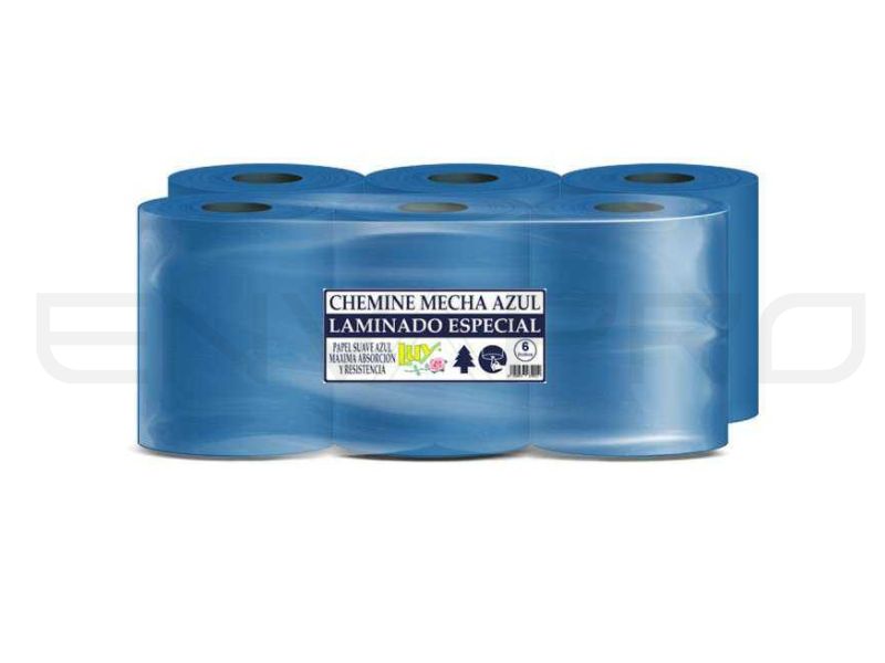 BOBINA SECAMANOS LAMINADO 800 gr AZUL 40gr/mq