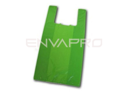 BOLSA PLÁSTICO CAMISETA VERDE 2 KILOS 42X53 cm (108 ud. aprox. 70% Reciclado)