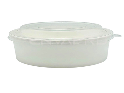 ENSALADERA BLANCA CON TAPA PP 32 oz 1000 ml.