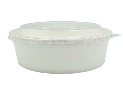 ENSALADERA BLANCA CON TAPA RPET 38 oz 1120 ml.