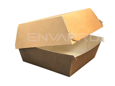 Burger box cart&oacute;n grande kraft/blanco