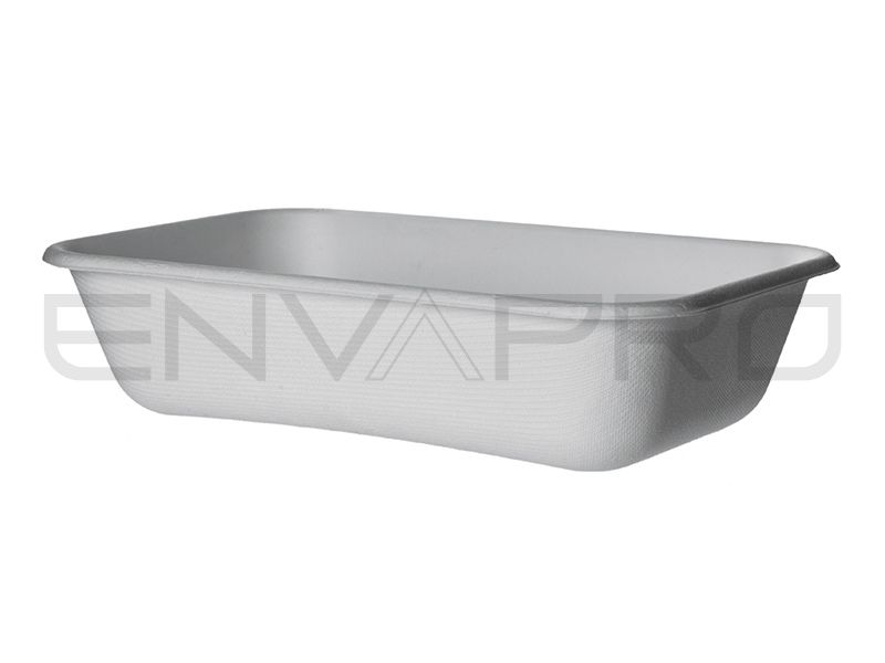 ENVASE RECTANGULAR CAÑA AZUCAR BLANCO VANGUARD (No PFAS) ECOPRODUCT 940ml