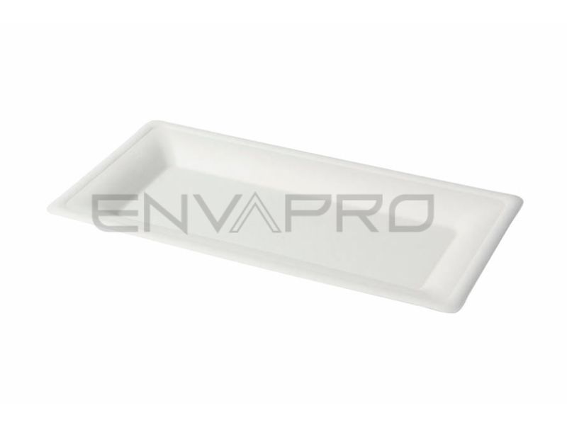  PLATO CAÑA AZUCAR BLANCO COMPOSTABLE 255*127 mm VANGUARD (No PFAS) ECOPRODUCTS