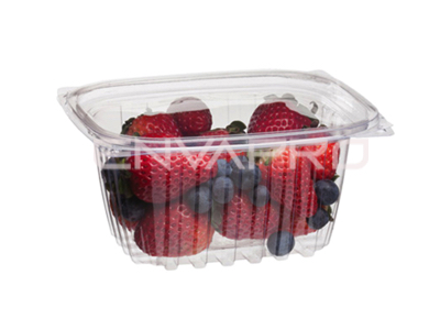 ENVASE PLA RECTANGULAR DELI CON TAPA 16 OZ 470 ML