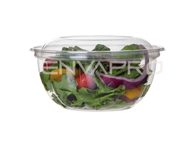 BOWL ENSALADERA PLA BIODEGRADABLE MAS TAPA 18 OZ 530 ML