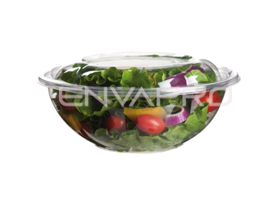 BOWL ENSALADERA PLA BIODEGRADABLE MAS TAPA 24 OZ 710 ML