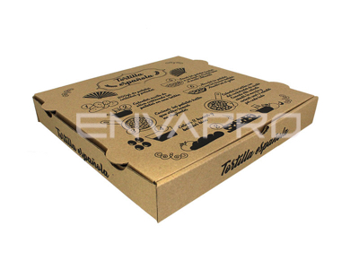 CAJA CARTÓN RECETA TORTILLA 27*27*4 CM